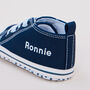 Personalised Navy Blue High Tops Trainers, thumbnail 3 of 4