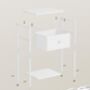 Side Table Fabric Drawer End Table Storage Shelf, thumbnail 8 of 8