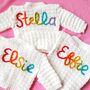 Rainbow Baby Name Personalised Cardigan, thumbnail 8 of 11