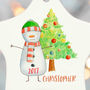 Personalised Christmas Decoration Snowman, thumbnail 2 of 3
