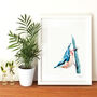 Inky Nuthatch Illustration Print, thumbnail 7 of 12