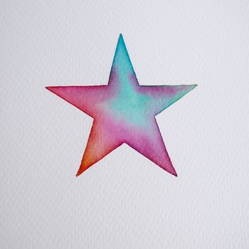 Handmade Watercolour Star Birthday Greetings Card, 6 of 9