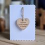 Personalised Heart Belongs To Daddy Hanging Heart Card, thumbnail 1 of 2