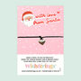 With Love From Santa Wish Bracelet With Heart Charm, thumbnail 1 of 3
