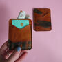 Tan Tie Dye Leather Pocket Wallet, thumbnail 5 of 7