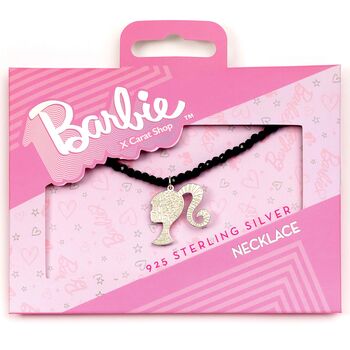 Barbie Sterling Silver Silhouette On A Black Onyx Bead Necklace, 4 of 4
