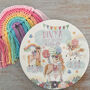 Personalised Unicorn Rainbows Keepsake Birth Plate, thumbnail 1 of 4