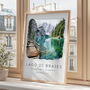 The Dolomites Travel Print Of Lago Di Braies, thumbnail 4 of 7