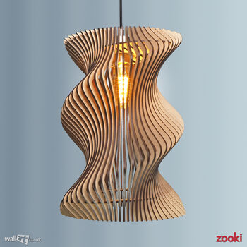 Zooki 30 'Eris' Wooden Pendant Light, 4 of 10