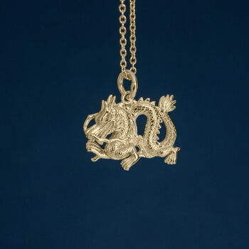 18ct Gold Plated Chinese Dragon Necklace, 2 of 11