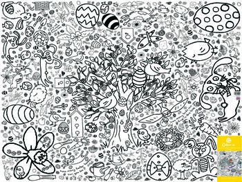 Colour In Giant Poster Tablecloth Easter *Special Print, 3 of 5