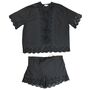Ladies Black Cotton Short Pyjama Set 'Betty', thumbnail 8 of 8