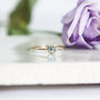 Danube Ring // London Blue Topaz And Gold Stacking Ring, thumbnail 3 of 6