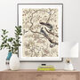 Vintage Style Bird And Floral Chinoiserie Print, thumbnail 1 of 5
