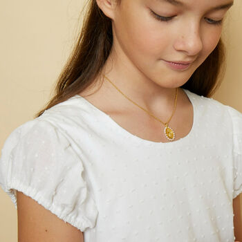 Childs Freshwater Pearl Miraculous Medal Necklace Sterling Silver Or 18ct Gold Plated – Christening Or First Holy Communion Gift, 6 of 9