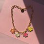 Hand Beaded Daisy Chain Flower Necklace, thumbnail 7 of 10