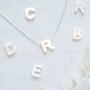 Mother Of Pearl Couples Letter Personalised Necklace, thumbnail 2 of 7