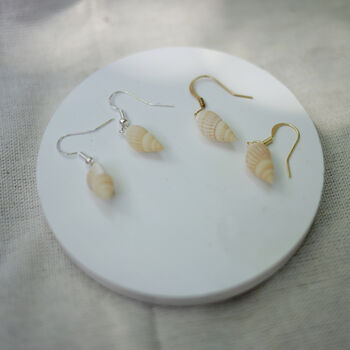 Seaside Shell Sterling Silver Or Gold Plated Earrings, 4 of 5