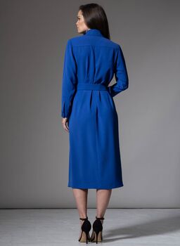 Andie Everyday Shirt Dress In Sapphire Blue, 3 of 4
