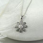 Sterling Silver Contemporary Daisy Necklace, thumbnail 1 of 5