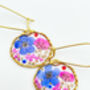 Earrings With Real Pink And Blue Flowers, thumbnail 5 of 12