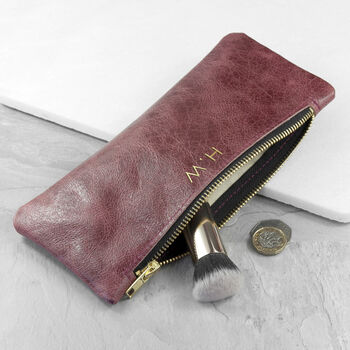 Monogrammed Luxury Leather Slimline Clutch, 11 of 12