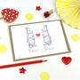 Personalised Rabbits Love Card, thumbnail 2 of 2