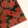 Poinsettia Illustrated Christmas Wrapping Paper, thumbnail 3 of 4