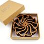 Set Of Four Wooden Wave Coasters In A Gift Box, thumbnail 7 of 7