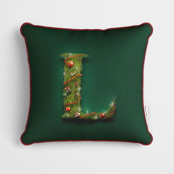 Christmas Garland Letter Alphabet Cushion, 10 of 11