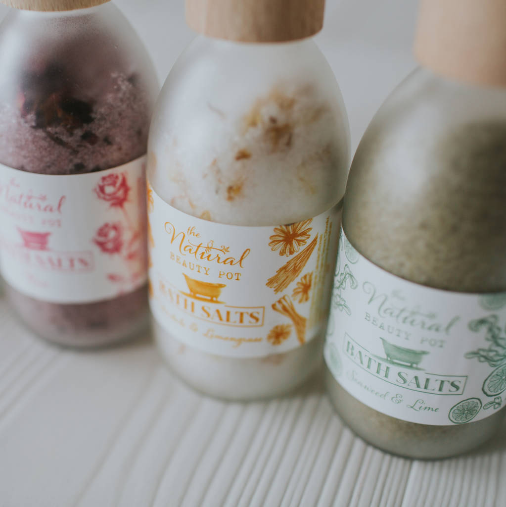 Deluxe Natural Aromatherapy Baths Salts Gift Set By The Natural Beauty