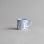 Marbled Blue And White Ceramic Small Coffee Cup, thumbnail 3 of 5