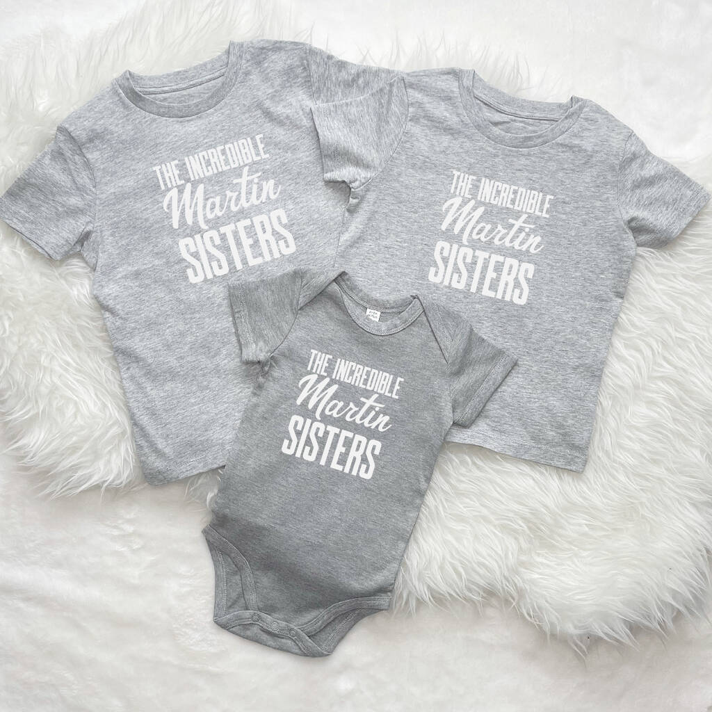 The Incredible… Sisters Set Of Three Tshirts, 1 of 2