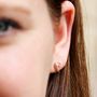Handmade 18ct Rose Gold Plated Silver Heart Earrings, thumbnail 2 of 10
