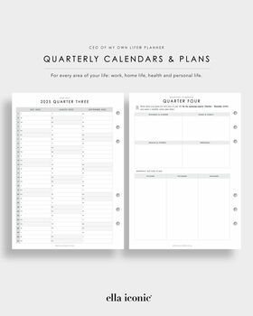 Mid Year 2025 2026 A5 Life Planner Inserts • Week On One Page, 7 of 9