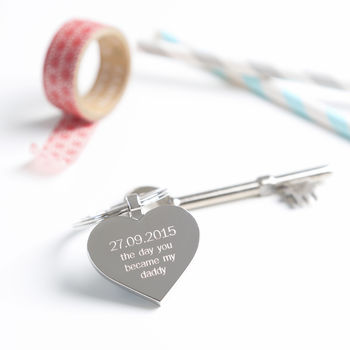 Personalised Day You Became My Mummy Heart Keyring, 2 of 5