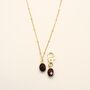 Garnet Matching Owner Necklace And Pet Collar Charm Set, thumbnail 2 of 7