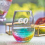 Personalised Rainbow Glass Tumbler 60th Birthday, thumbnail 1 of 3