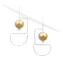 Geometric Statement Earrings | Midi Labyrinth Ball, thumbnail 1 of 2