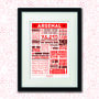 Arsenal Football Club Personalised Print, thumbnail 1 of 5