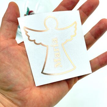 Christmas Vinyl Name Stickers For Ornaments And Gifts, 8 of 9
