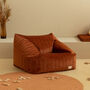Wild Brown Velvet Beanbag Chair, thumbnail 2 of 4