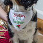 Santa's Little Helper Dog Bandana And Neck Strap Collar, thumbnail 3 of 3