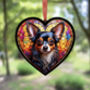 Chihuahua Stained Glass Effect Heart Suncatcher, thumbnail 4 of 7