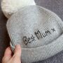 Cashmere Hat With Pom Pom, thumbnail 8 of 9