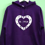 Personalised Heart No. One Mum Mothers Day Hoodie, thumbnail 2 of 8