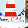 Personalised Lighthouse Family Birthday Card, thumbnail 3 of 9