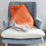 Pure Wool Pumpkin Sofa Throw 70 Cm X 183 Cm Including Fringe, thumbnail 1 of 2