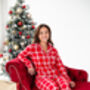 Family Xmas Personalised Embroidered Red Check Pyjamas, thumbnail 4 of 9