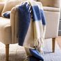 Wide Stripe Wool Throw | 100% New Zealand Wool Blanket, thumbnail 1 of 3